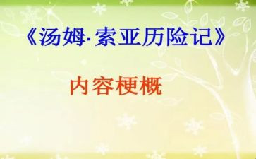 汤姆索亚读后感500字作文6篇